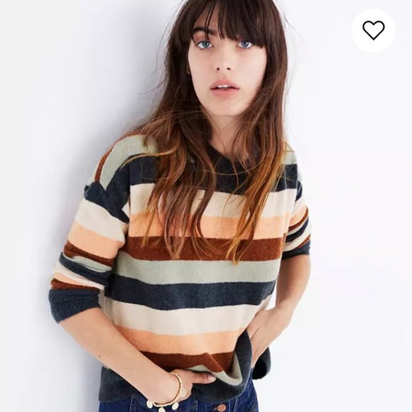 Madewell Pullover Sweater in Elmwood Stripe G9616 - Picture 2 of 4